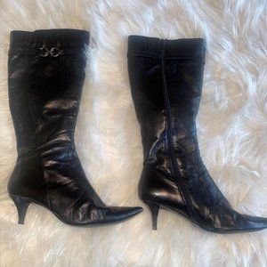 BANDOLINO BLACK LEATHER BOOTS